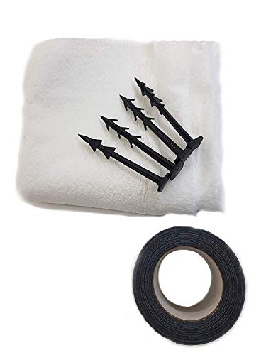 spudulica 4.5m2 (2.25x2m) Soakaway Wrapping kit Soakaway Fabric Tape and Securing Pins Drainage Cut Size piece Folded membrane 4 Barbed Pegs