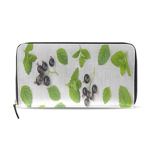 Preisvergleich Produktbild Europäische Schwarze Johannisbeere Obst Lange Passport Clutch Geldbörsen Reißverschluss Brieftasche Fall Handtasche Geld Organizer Tasche Kreditkarteninhaber Dame Frauen Mädchen Männer Reisegeschenk
