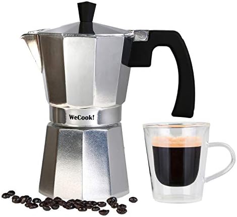 WECOOK! Paola Cafetera Italiana de Aluminio, Express, 6 Taza Café, Junta de  Cierre de Silicona, Válvula de Seguridad, Vitrocerámica, Gas, Eléctrica :  Amazon.es: Hogar y cocina
