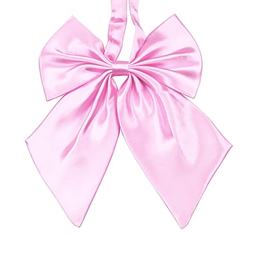 Image of LOPURO Lady Adjustable Pre-tied Bow Tie, Pre Women Uniform Bow Tie Solid Color Bowties for Women Cosplay Party