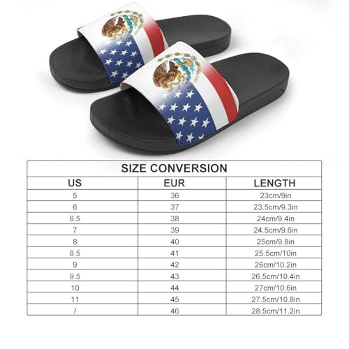 U.S.A Mexican Flag Men's Bathroom Slippers Shower Indoor Home Beach Outdoor Shoes for Women2