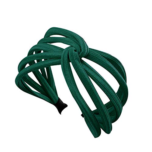 YOSEMITE - Diadema para Mujer, Color sólido, Accesorio para Fiestas y Bodas, Verde Oscuro Cover