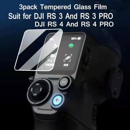 Image of M.G.R.J Tempered Glass Screen Protector for DJI RS 3 / DJI RS 3 PRO /DJI RS 4 / DJI RS 4 PRO【3 Pcs】(Transparent)