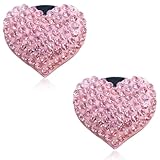 Glamorous Women's Car Accessories: This set of 2 heart-shaped car air conditioning inserts measures 2.95 cm wide, 2.7 cm high and 3 cm long with a back clip. Random gift 1 pack of aromatic tablets, when the fragrance dissipates after a period of use,...