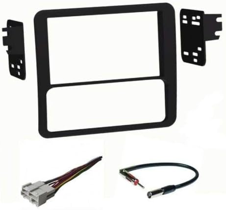 Car Stereo Dash Kit Wire Harness and Antenna Adapter Combo to Install Double Din Size Aftermarket Radio for 1998-2001 GMC Jimmy Sonoma Chevrolet S10 Blazer