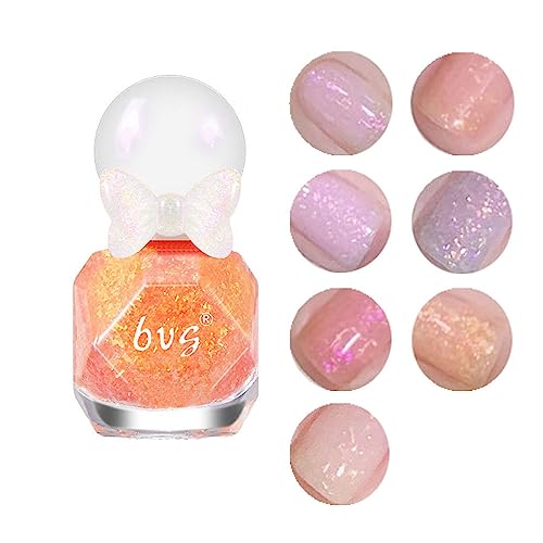 7色セット ネイルポリッシュ ラメ入り きらきら 速乾 ネイルUVライトは必要ない 水性ネイルカラー 剥がせる 人気色 マニキュア 春夏秋冬ネイル 自宅ネイル セルフネイル 10ml/本