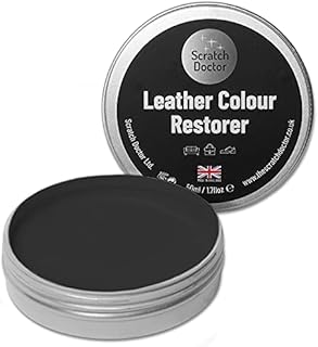 Scratch Doctor Leather Colour Restorer Easily Repair & Recolour Faded or Worn Leather Sofas Chairs Handbag Shoes Boots Saddle Equestrian Tack (Black, 50ml)
