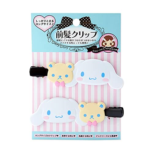 Image of SANRIO Cinnamoroll Long Bangs Clip, 2 Pack, White, 10 x 14 1.5 cm (3.94 5.51 0.59 inch), Hair Clip for Young Girls & Children, Unisex, ABS Plastic