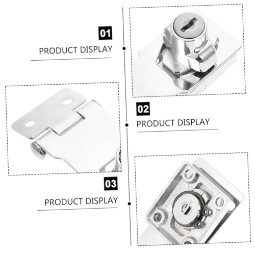 Image of DOITOOL Keyed Hasp Lock Stainless Steel Security Lock for Cabinets and Doors Quick Installation Concealed Screws Material for Office and Home Use