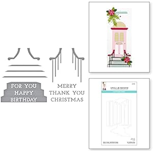 Spellbinders Sentiment Steps Open House Collection Metal Etched Dies