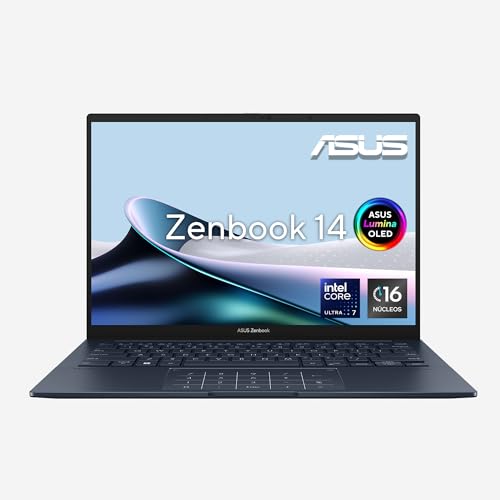 Laptops, Personal Computer ASUS Laptop Zenbook 14 OLED 2024 UX3405MA-PP156W Intel Core Ultra 7 Intel ARC Graphics 32GB RAM 1TB SSD/Azul/Teclado en Español (Garantía en México)