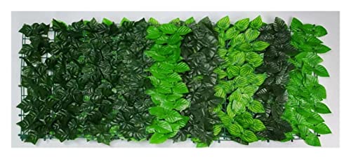FHYTGBS Paneles de seto de plantas artificiales - 50 x 50 cm, valla de hiedra sintética, enrejado de hojas, pantalla de pared para decoración de bodas al aire libre, jardín, patio (color: HQ-26-verde