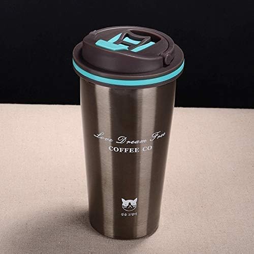 Baskety Stainless Steel Tumblers, Vacuum Insulated Travel Mug, Coffee Cup for Home, Office, School, Works Great for Ice Drink, Hot Beverage 500ml. (Grey)