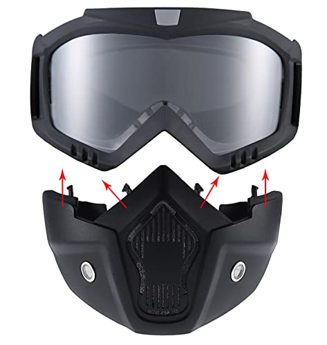 Image of Paintball Mask Anti Fog,Tactical Full Face Mask Ski Mask Goggles Detachable Adjustable,Motorcycle Riding Face Protection