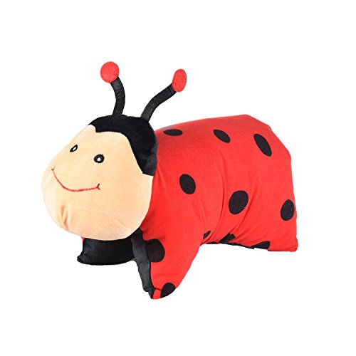 Image of Ultra Cute Animal Folding Cushion Soft Toy, 18 x 13 inches (Lady Bug)