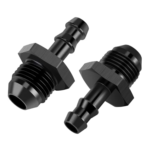 2Pcs Straight 6AN Male Flare to 5/16