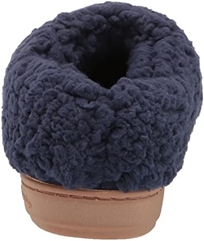 Dearfoams Women's Elaine Blanket Plaid Moc Toe Clog Slipper, Peacoat, Small | Image 2