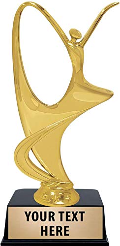 Crown Awards Dance Trophies with Custom Engraving, 6" Personalized Contemporary Dancer Trophy On Black Base