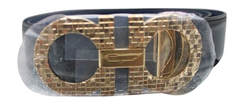 Salvatore Ferragamo Gancini Logo Engraved Reversible Gold Buckle Belt4