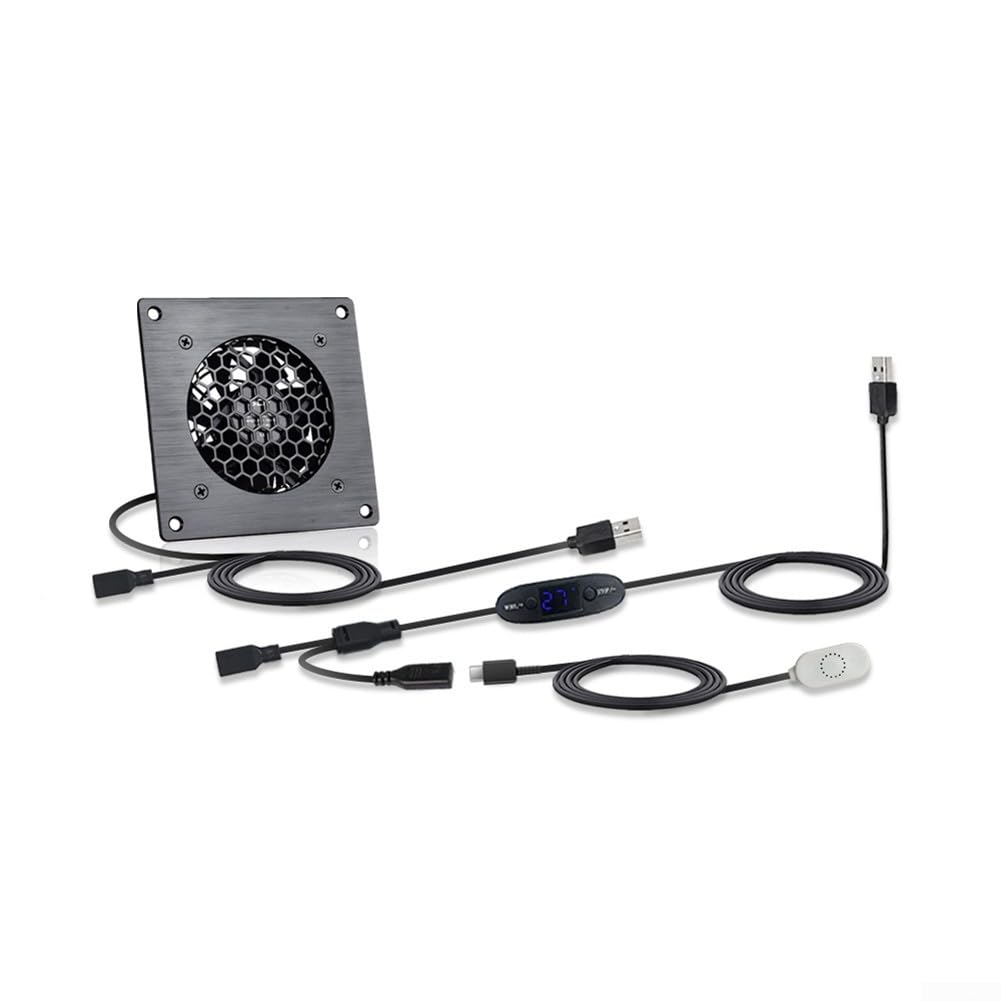 Ventilateur réglable en température avec moteur étanche IPX5 et grille de protection en fer pour utilisation dans les espaces exigeants (U10T1225JG)