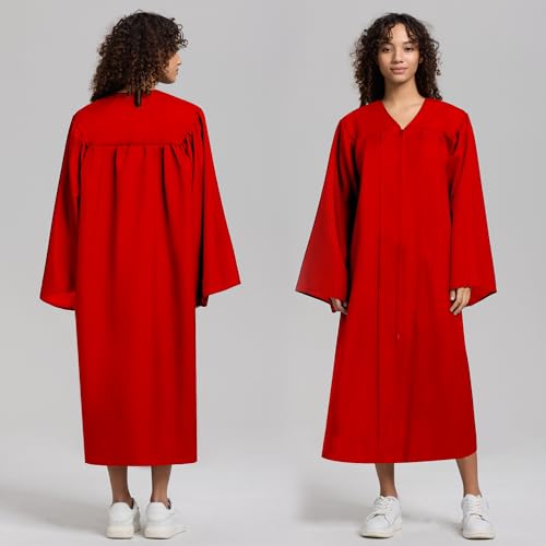 Image of 2026 Graduation Cap and Gown Matte Unisex for High School Bachelor | Heavyweight Matte Polyester, Zipper Closure, Adjustable Cap with 2026 Tassel, Sizes 39-60, Bulk Orders Available