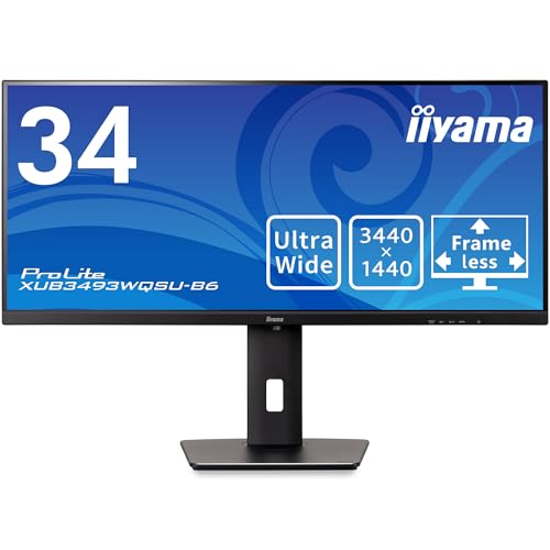 iiyama モニター ディスプレイ 34インチ ウルトラワイド UWQHD Amazon.co.jp: iiyama モニター ディスプレイ ProLite XUB3493WQSU-B6