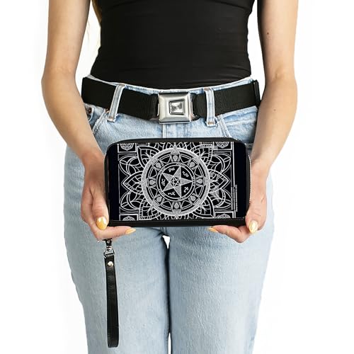 Buckle-Down Women's PU Zip Around Wallet Rectangle-Supernatural, 7.5"x4.5"3
