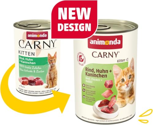 animonda Carny Adult Katzen Nassfutter Rind + Huhn + Kaninchen (12 x 400g)
