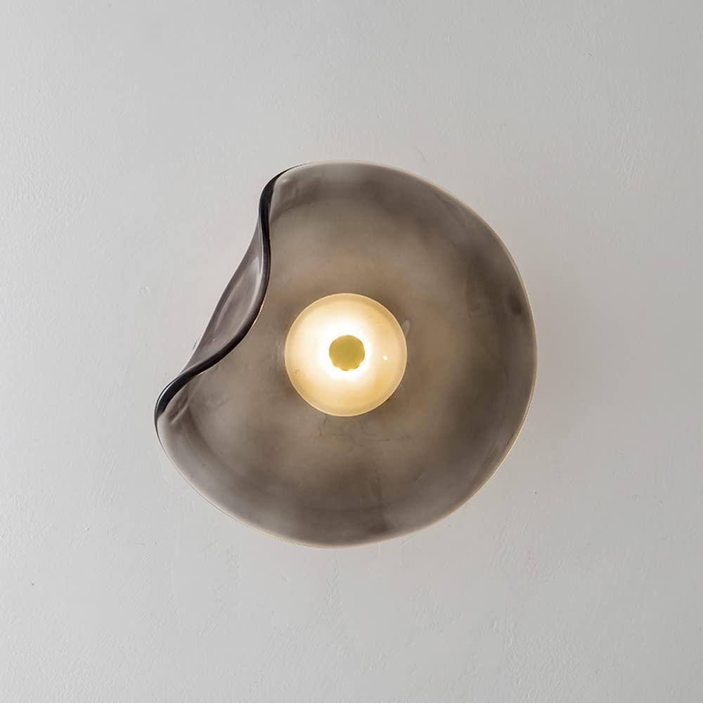 SXECAEPS Glass Wall Sconce Lighting LED Lamp Geometric Mount Light, Modern 5W Hardwired Lamps for Living Room Bedroom Bedside Hallway Indoor Wash Lights