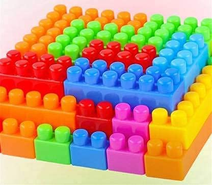 Image of RUTV Building Blocks Toy for with Wheel,Block Game for 3-8 Years Old Boys & Girls,Multi Color,100 Piece(New Building Block Toy)