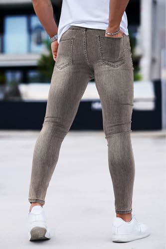 GINGTTO Mens Skinny Jeans Stretch Ripped Jeans Pants Men3