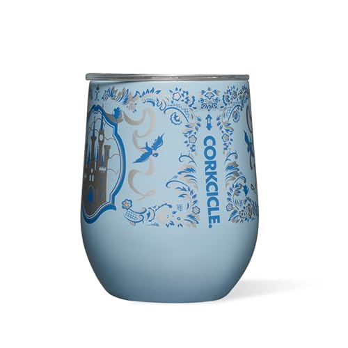 Corkcicle-Stemless-Wine-Tumbler-with-Lid-12oz-Disney-Cinderella Corkcicle Stemless Wine Tumbler with Lid, 12oz, Disney Cinderella - Image 1