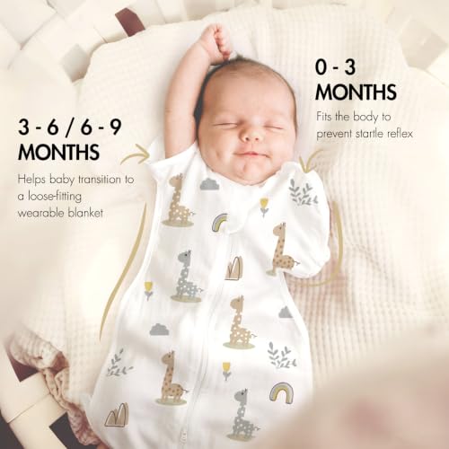 Image of ANYEDDE 2 Pack Swaddle Sleep Sack for Newborns, Arms Up Swaddles 3-6 Months