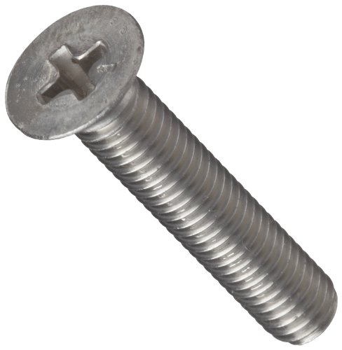 Vis à machine acier inoxydable anti corrosion tête plate Phillips 1/4-20 x 2