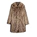 Men's Faux Fur Coat Winter Fashion Furry Fleece Trench Coat Men Winter Warm Faux Fur Overcoat Thicken Soft Jacket