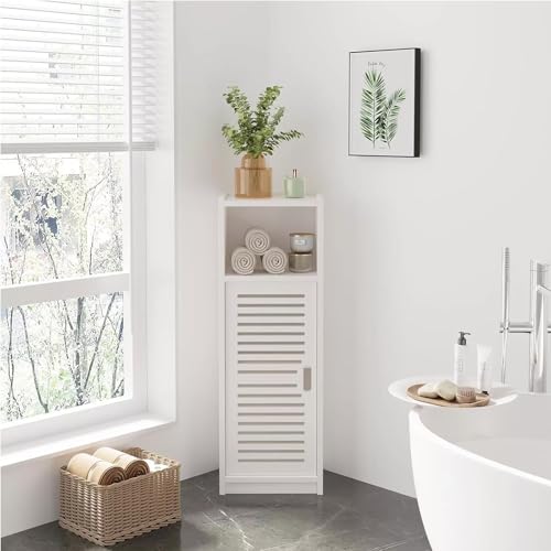 Listado de Armarios de suelo para comprar hoy. 41 Genérico Muebles para Baño Organizador de Baño Mueble Organizador Armario de Almacenamiento Baño Mueble para Cocina con Estantes Abiertos y Cajón 80x25x22cm