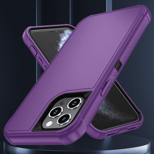Image of SunStory Compatible with iPhone 11 Pro Max Case with HD Screen Protector, 3-Layer Heavy Duty Full-Body Cover,3 in 1 Hybrid Protective Case for iPhone 11 Pro Max 6.5 inch,Purple