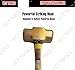 VCT Solid Brass Non-Sparking Hammer with Fiberglass Non-slip Handle - 2lb, 01213