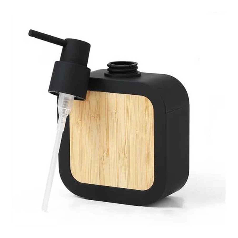SoapDispenser Seifenspender Badezimmer Schwarzer quadratischer leerer Flaschenspender mit Pumpe Waschmittel Handseife Duschgel Lotion Lotion