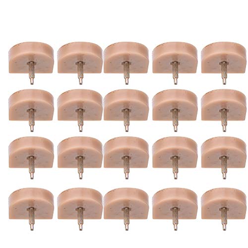 Jauarta 10 Pairs High Heel Tips Replacement Shoes Heel Dowel Shoe Repair Accessories (613 Beige 19 * 20.5)