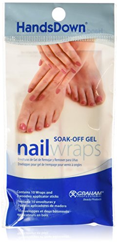 Graham Hands Down Nail Soak Off Gel Wraps, 10 Count