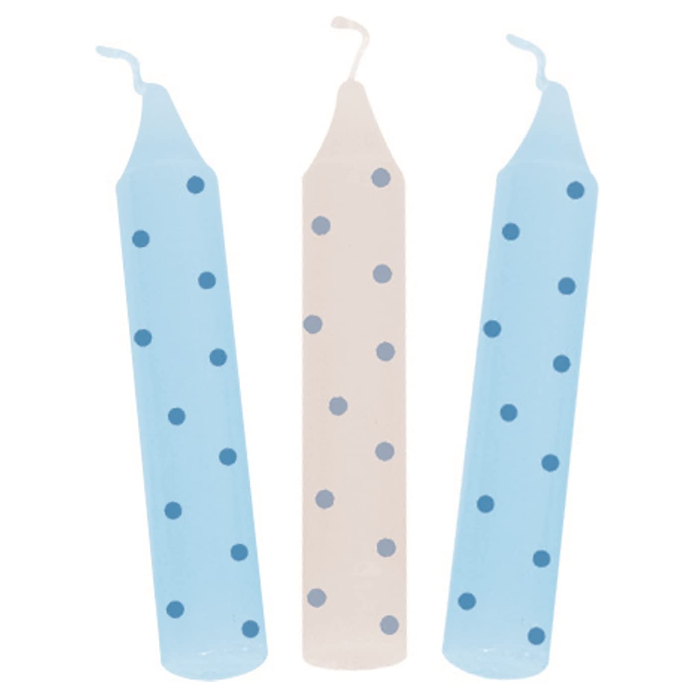 Goki - Set of 10 Birthday Candles, Blue Dots for use with The Birthday Trains