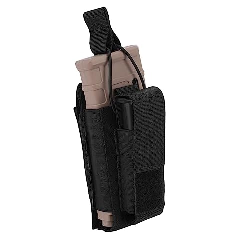 FUNANASUN Molle Mag Pouch, Open Top Single/Double/Triple Tactical Magazine Pouch Holder, Elastic Magazine Holster for M4 M16 AK AR Magazine Glock M1911 92F 9mm Cover