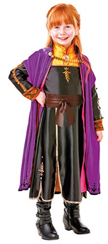 Rubie's Offizielles Disney Frozen 2, Anna Premium Kleid, Kinderkostüm (Mehrfarbig, Medium 5–6 Jahre)