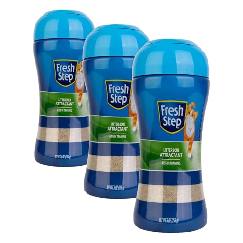 Image of Fresh Step for Pets Litter Box Attractant Powder to Aid in Training, 9 Ounces | All Natural Training Aid for Cats and Kittens, Model Number: FFP8298ST (Pack of 3)