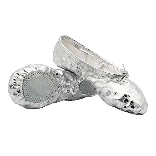 Missfiona LYSB01LXX2C4V-OTHSPRTSSHOE Polka Dot Leather Ballet Belly Slippers Dance Shoes Split-Sole Gymnastics Yoga Shoes cover
