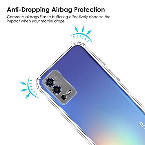 Image of VIDO Transparent Back Case Cover for Oppo A55 4G (Soft & Flexible & Camera Protection Back Case)