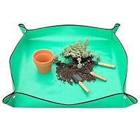 Pflanzmatte 75 x 100 cm wasserdichte Extra Große Pflanzenmatte Pflanzen Umtopfmatte Faltbar Pflanzunterlage Verdickt Umtopfmatte Gartenmatte Für Pflanzenliebhaber Gartenarbeit(Grün,Size:100*75cm)