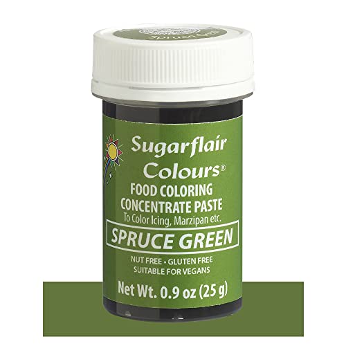 Sugarflair Food Coloring Concentrate Paste, 25 Grams Spruce Green