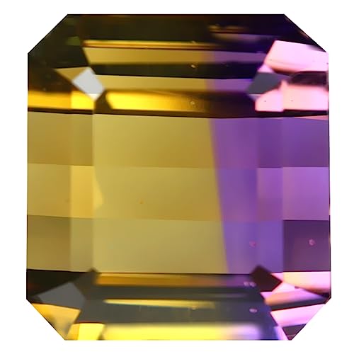 Amétrine naturelle violet et jaune de 14x13 mm pour création de bijoux uniques